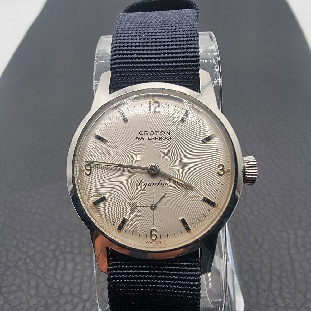 Vintage Croton Swiss Equator Manual 56238#WATERPROOF Running Men's Watch